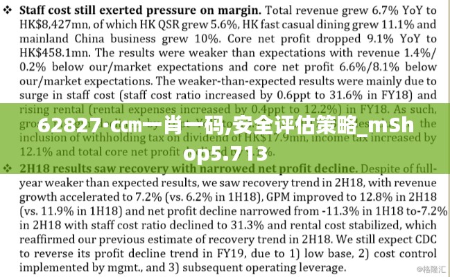 62827·c㎝一肖一码,安全评估策略_mShop5.713