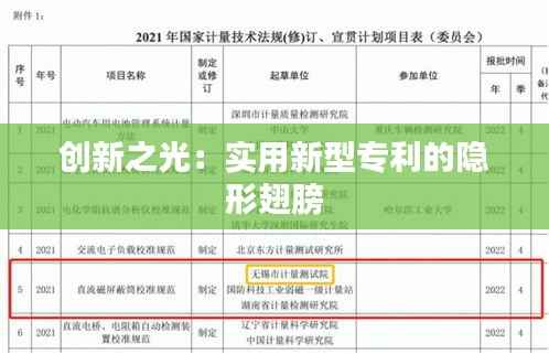 创新之光：实用新型专利的隐形翅膀