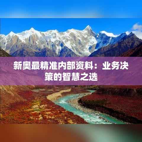 新奥最精准内部资料：业务决策的智慧之选