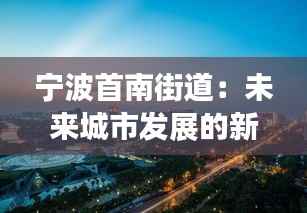 宁波首南街道：未来城市发展的新引擎
