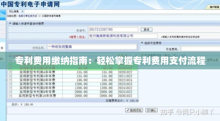 专利费用缴纳指南：轻松掌握专利费用支付流程