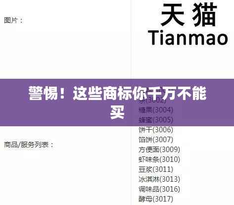 警惕！这些商标你千万不能买