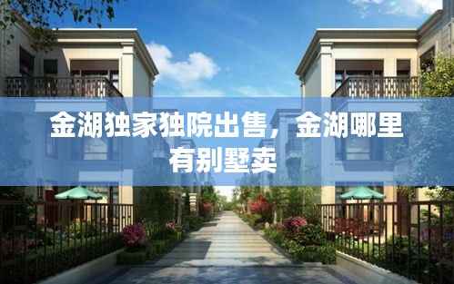 金湖独家独院出售，金湖哪里有别墅卖 