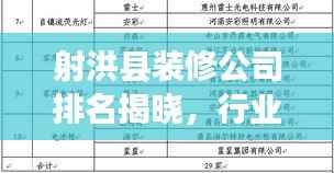 射洪县装修公司排名揭晓，行业概述与热门公司榜单