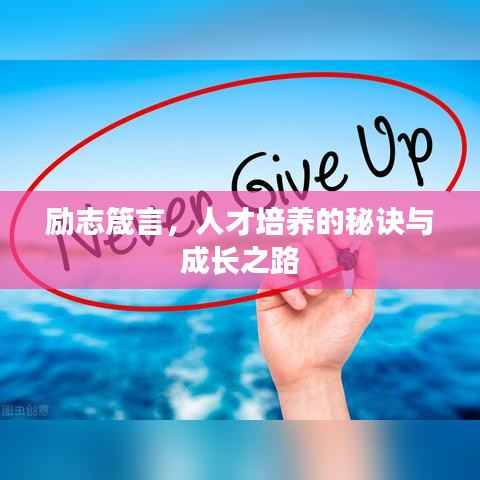 励志箴言，人才培养的秘诀与成长之路