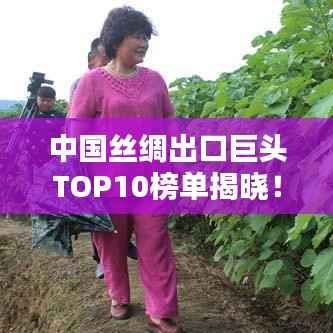中国丝绸出口巨头TOP10榜单揭晓！