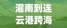 灌南到连云港跨海大桥建设进展，最新消息揭秘工程进度