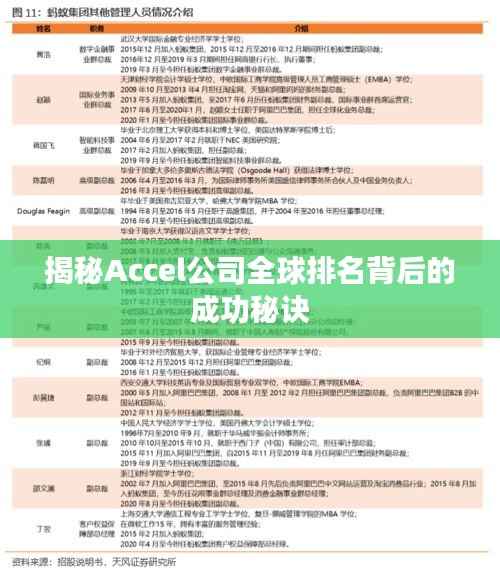 揭秘Accel公司全球排名背后的成功秘诀